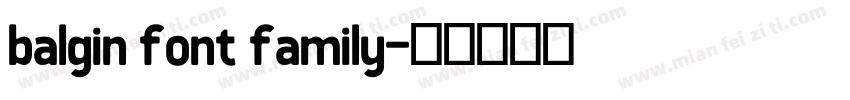 balgin font family字体转换